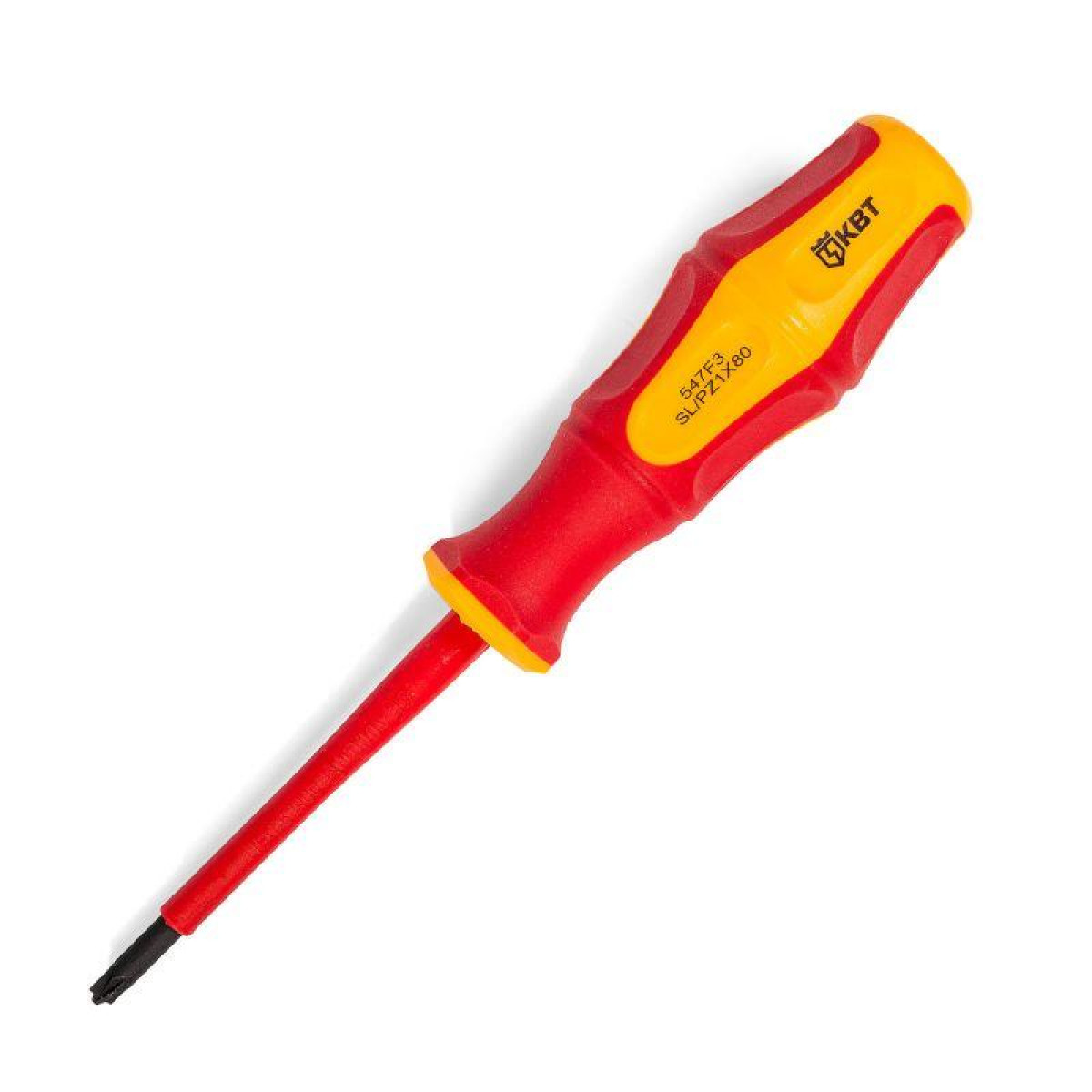 Изображение товара Отвертка диэлектрическая КВТ Профи PZ/FL1x80 79778 профессиональный инструмент