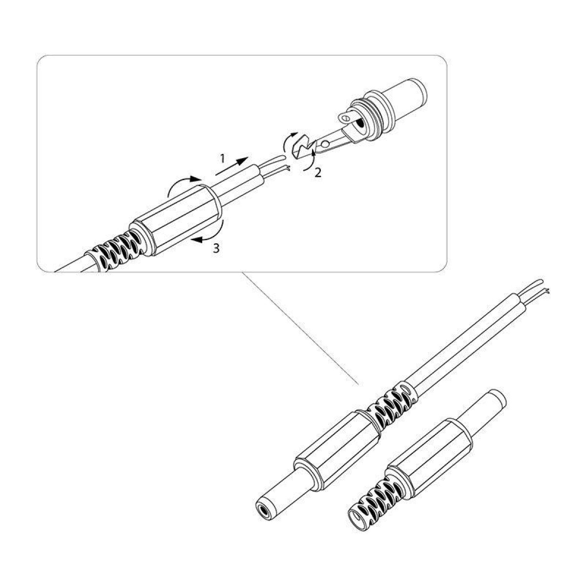 Изображение товара Изделия для электромонтажа Rexant Разъем питания штекер 2.1х5.5х10мм REXANT