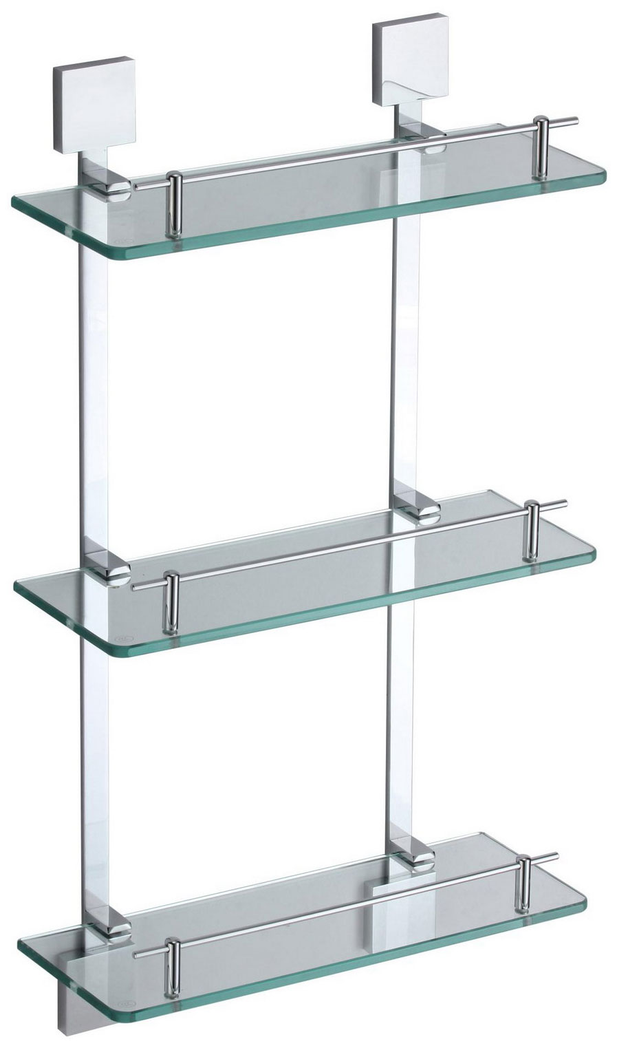 

Полка Savol прямая тройная стеклянная 40см S-06522A-3, Прозрачный/хром
