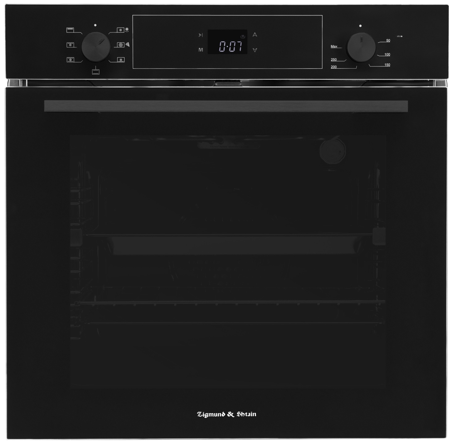 Изображение товара Электрический духовой шкаф Zigmund & Shtain E 158 B с грилем и конвекцией стильный дизайн