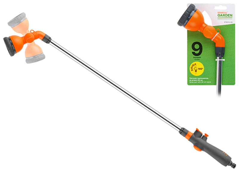 Изображение товара Пистолет-распылитель Startul 9-позиционный на штанге 90 см GARDEN