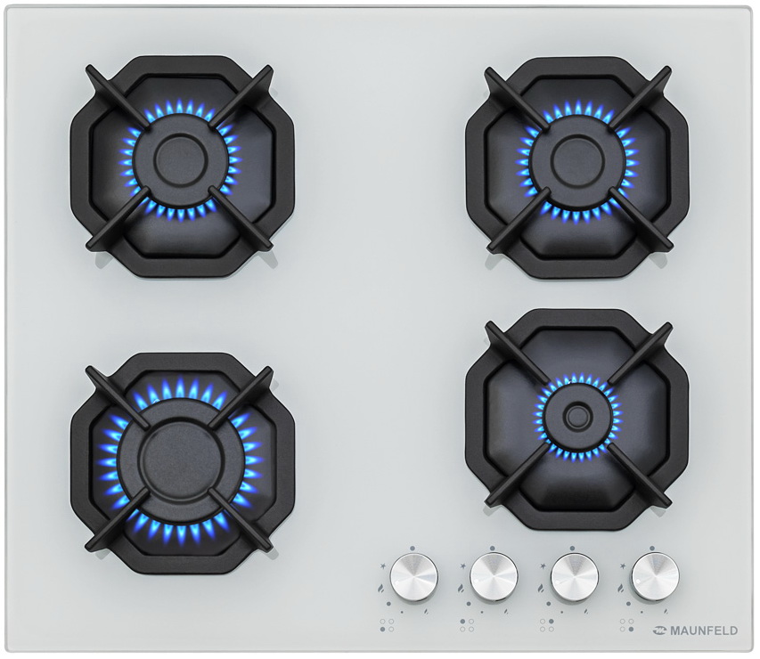 Изображение товара Газовая варочная панель Maunfeld EGHG.64.2CW/G с 4 конфорками, стекло, Турция