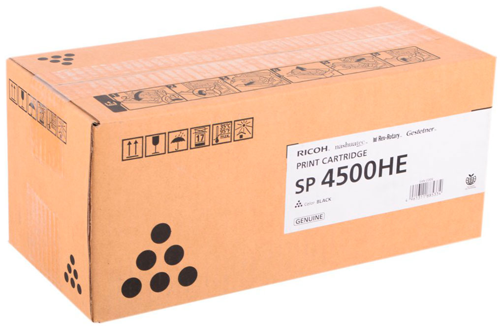 Изображение товара Картридж Ricoh SP 4500 HE 407318 черный для принтеров и МФУ 12000 страниц