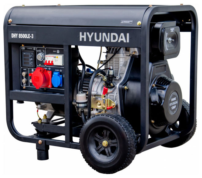 Изображение товара Электрический генератор и электростанция Hyundai DHY 8500LE-3