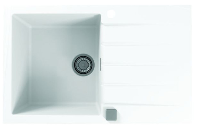 Изображение товара Кухонная мойка Alveus GRANITAL CADIT 20 ARCTIC G11 790 X 500 1X с сифоном 1132823 (1132022)