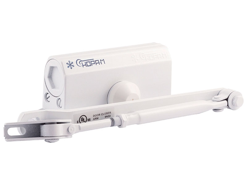 Изображение товара Доводчик дверной Нора-М 2S-F с фиксацией, для легких дверей до 50 кг, морозостойкий