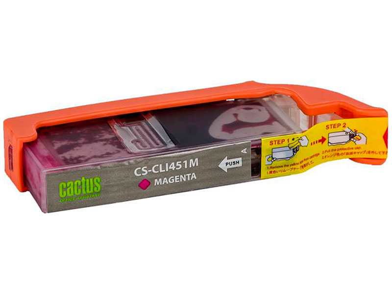 Изображение товара Картридж струйный Cactus CS-CLI451M пурпурный для Canon Pixma iP7240