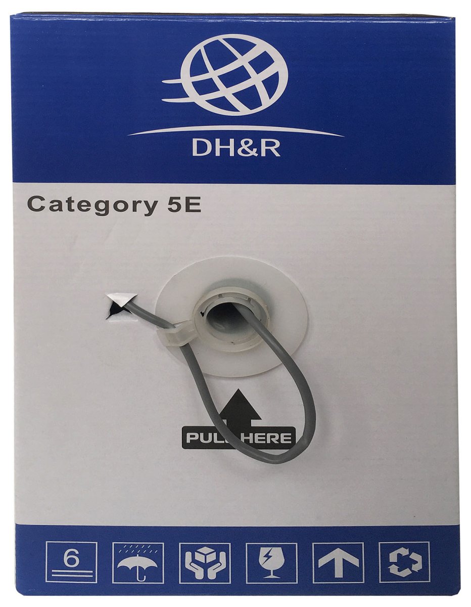 Изображение товара Кабель сетевой Ningbo UTP 4 пары cat5E solid 0.5мм CCA molded 305м серый