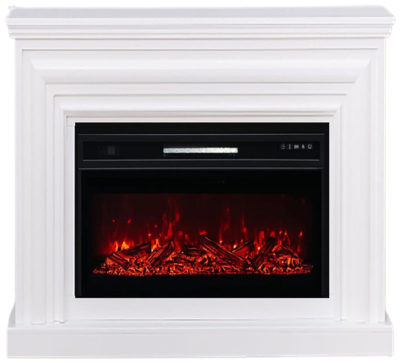 Изображение товара Электрокаминокомплект Elekam Vakanda с очагом Pulsar 23 белый напольный декоративный