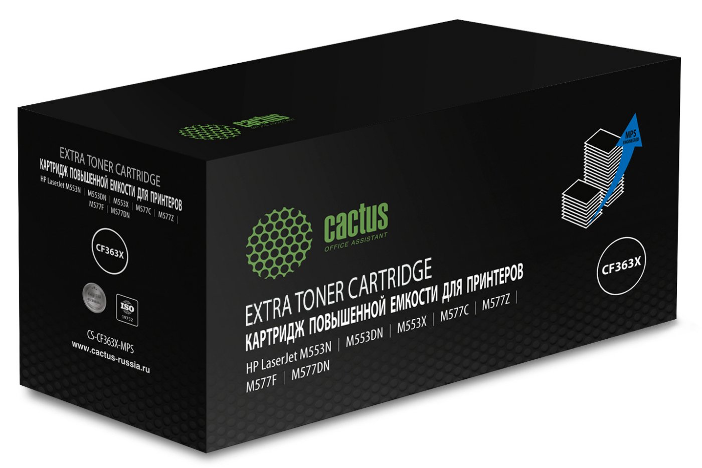 Изображение товара Картридж лазерный Cactus CS-CF363X-MPS CF363XX пурпурный (18000стр.) для HP CLJ M552dn/M553dn/M553N/M553x