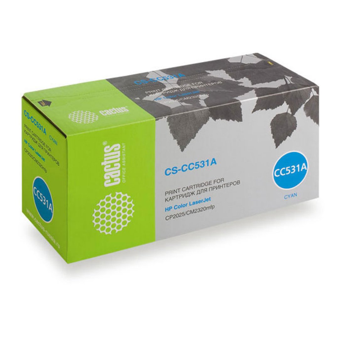 Изображение товара Картридж лазерный Cactus CS-CC531A CC531A голубой (2800стр.) для HP CLJ CP2025/CM2320