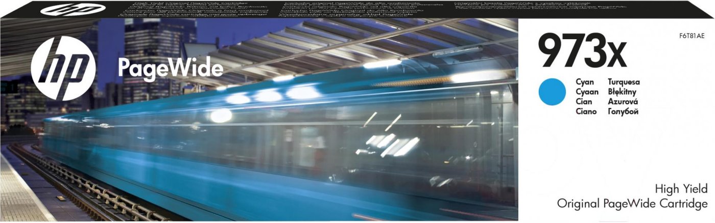 Изображение товара Картридж HP 973XL F6T81AE голубой для PW Pro 477dw и 452dw 7000 страниц