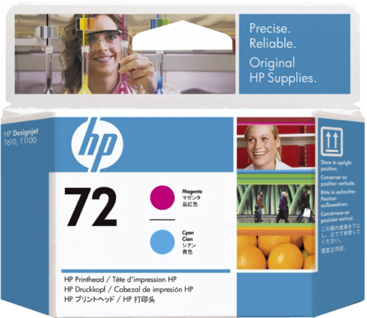 Изображение товара Печатающая головка HP C9383A 72 пурпурный/голубой для DJ T1100/T610