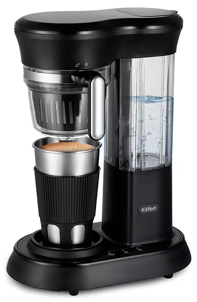 

Кофеварка Kitfort KITFORT КТ-7141, Черный с серебристым