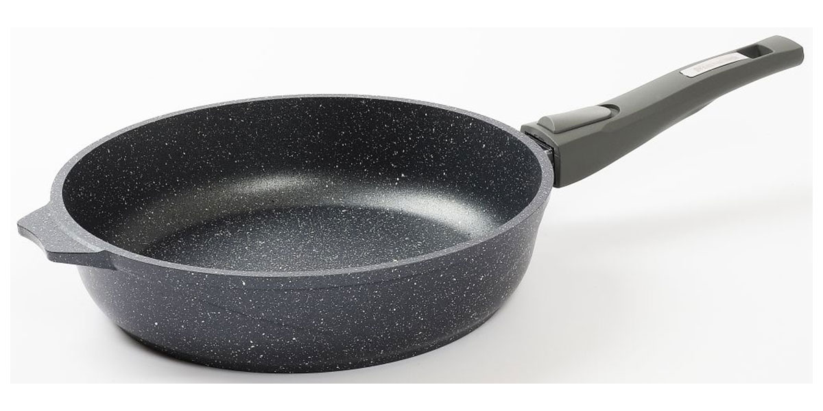 Изображение товара Сковорода Мечта Гранит Black, 22 см, со съемной ручкой (022802)