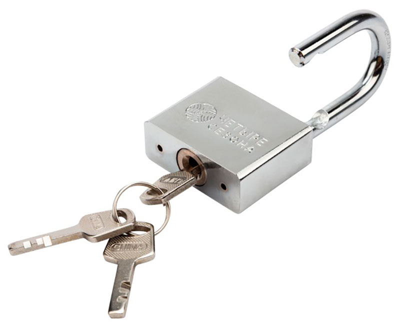 Изображение товара Замок навесной Четыре сезона серия Сталь, 50 мм