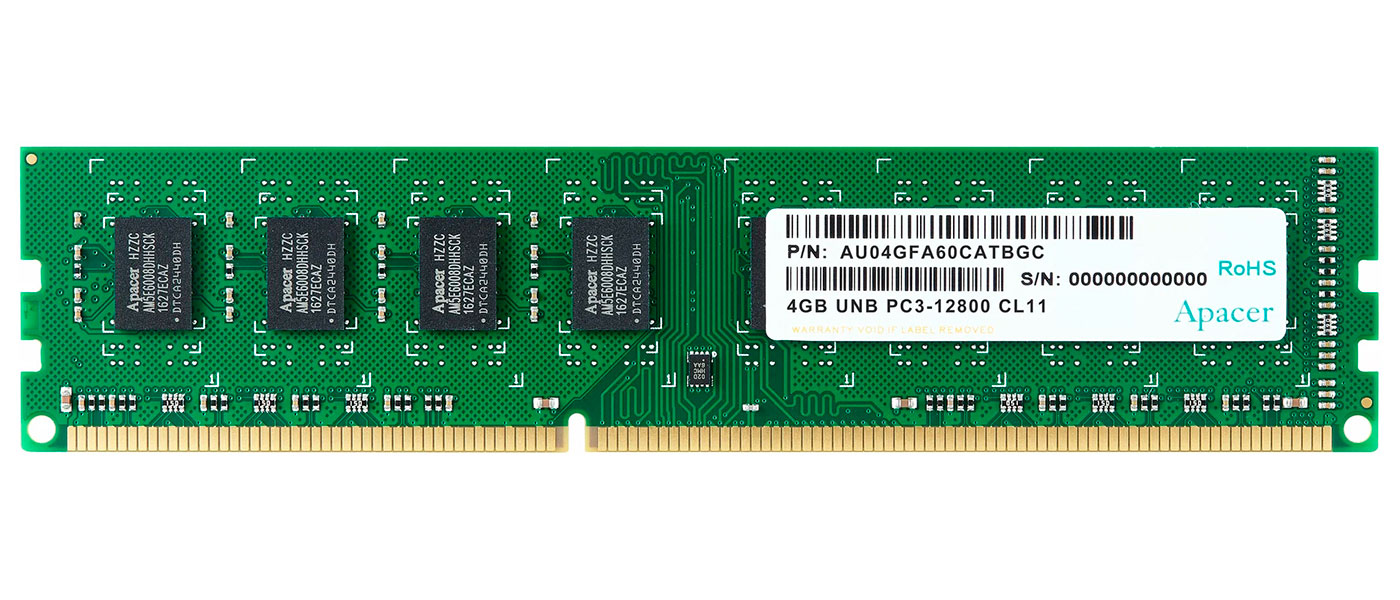 Изображение товара Оперативная память Apacer DDR3 4Gb 1600MHz (DL.04G2K.KAM)