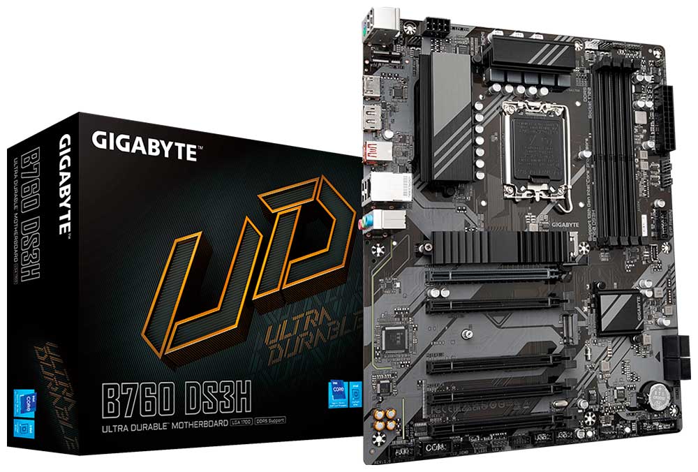 Материнская плата Gigabyte B760 DS3H (LGA1700, ATX) Материнская плата Gigabyte B760 DS3H (LGA1700, ATX)