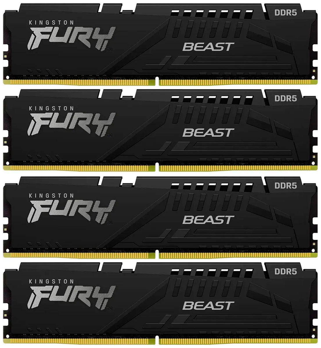 Изображение товара Оперативная память Kingston DDR5 64GB 5200MHz FURY Beast Black KF552C40BBK4-64