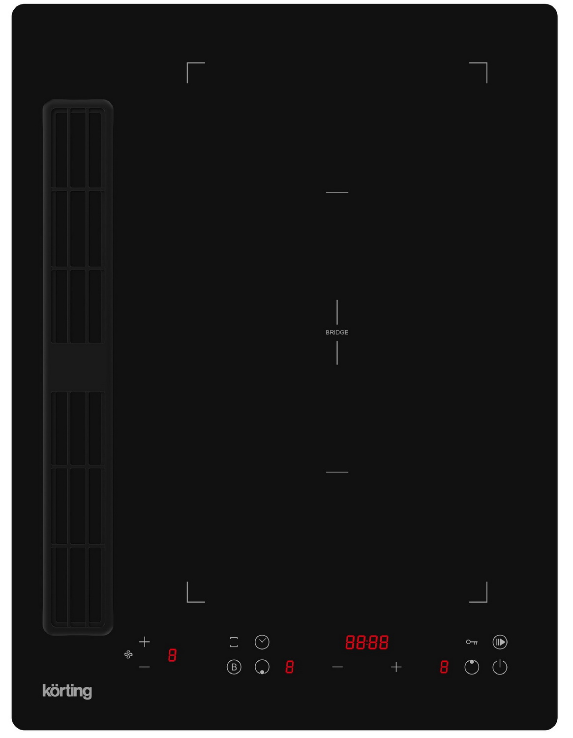Изображение товара Индукционная варочная панель со встроенной вытяжкой Korting HIBH 40980 NB
