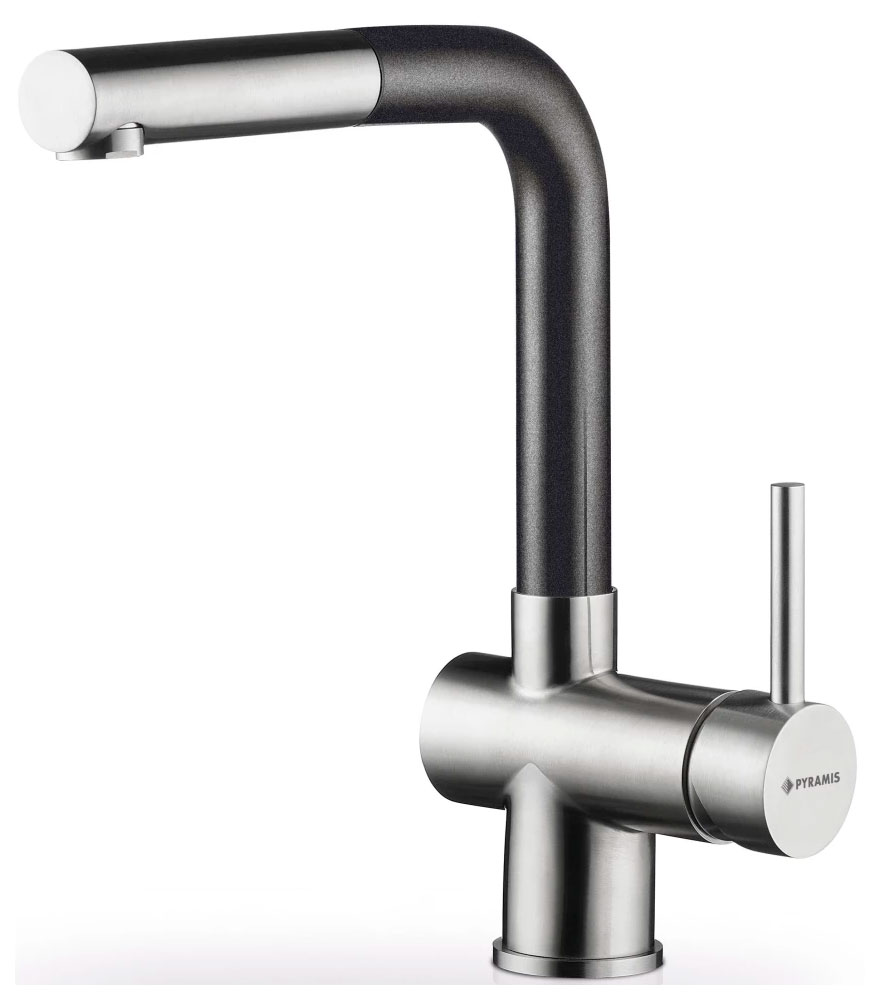 

Кухонный смеситель Pyramis CAPRICCIO FUSSION, ЖЕМЧУЖНО-ЧЕРНЫЙ, нержавеющая сталь (090917601), Нержавеющая сталь/черный