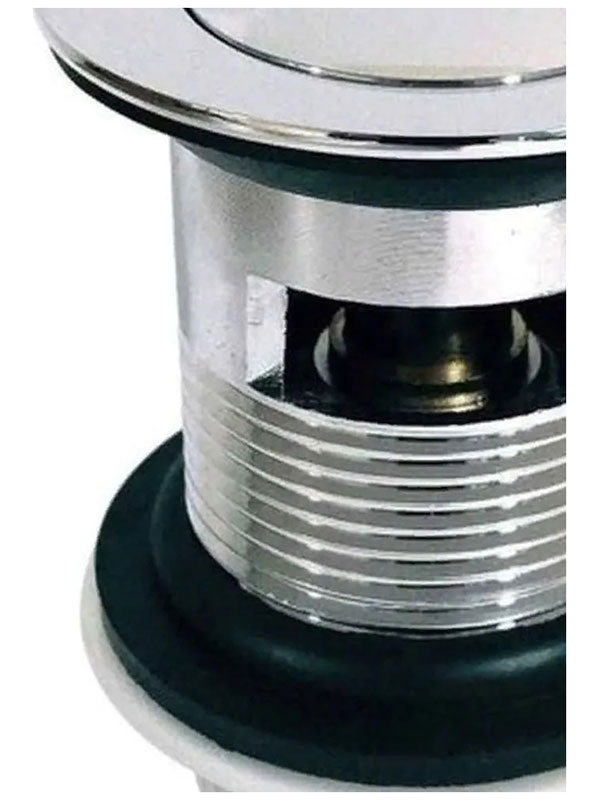 Изображение товара Донный клапан D-Lin хром D61211-1 с переливом для раковины