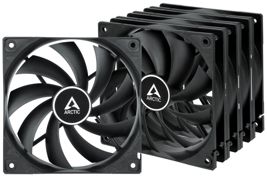 Изображение товара Вентилятор для корпуса Arctic F12 5x120mm Black 3pin для ПК