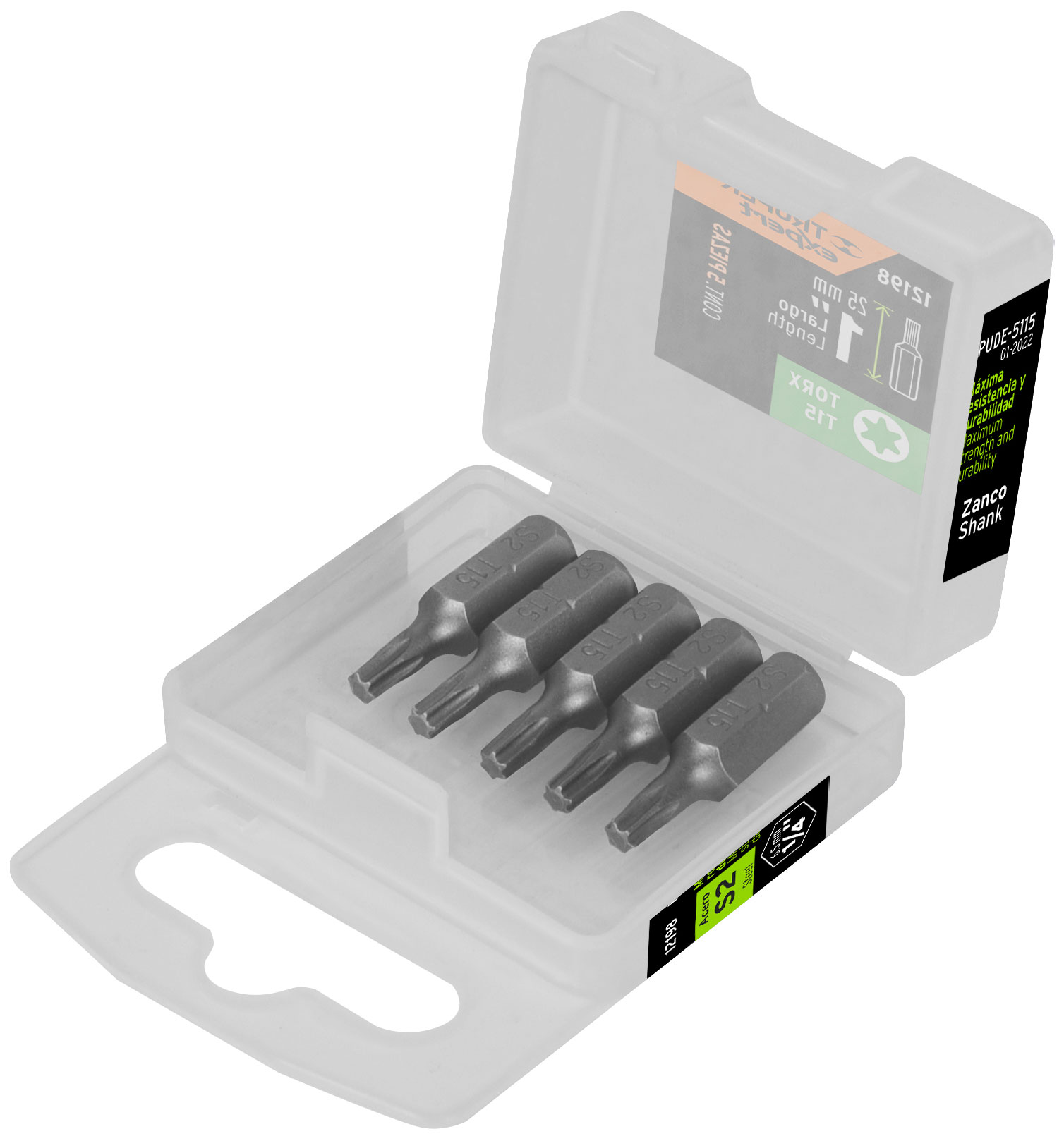 Изображение товара Набор бит Truper TORX T15 25 мм 5 штук для гайковертов