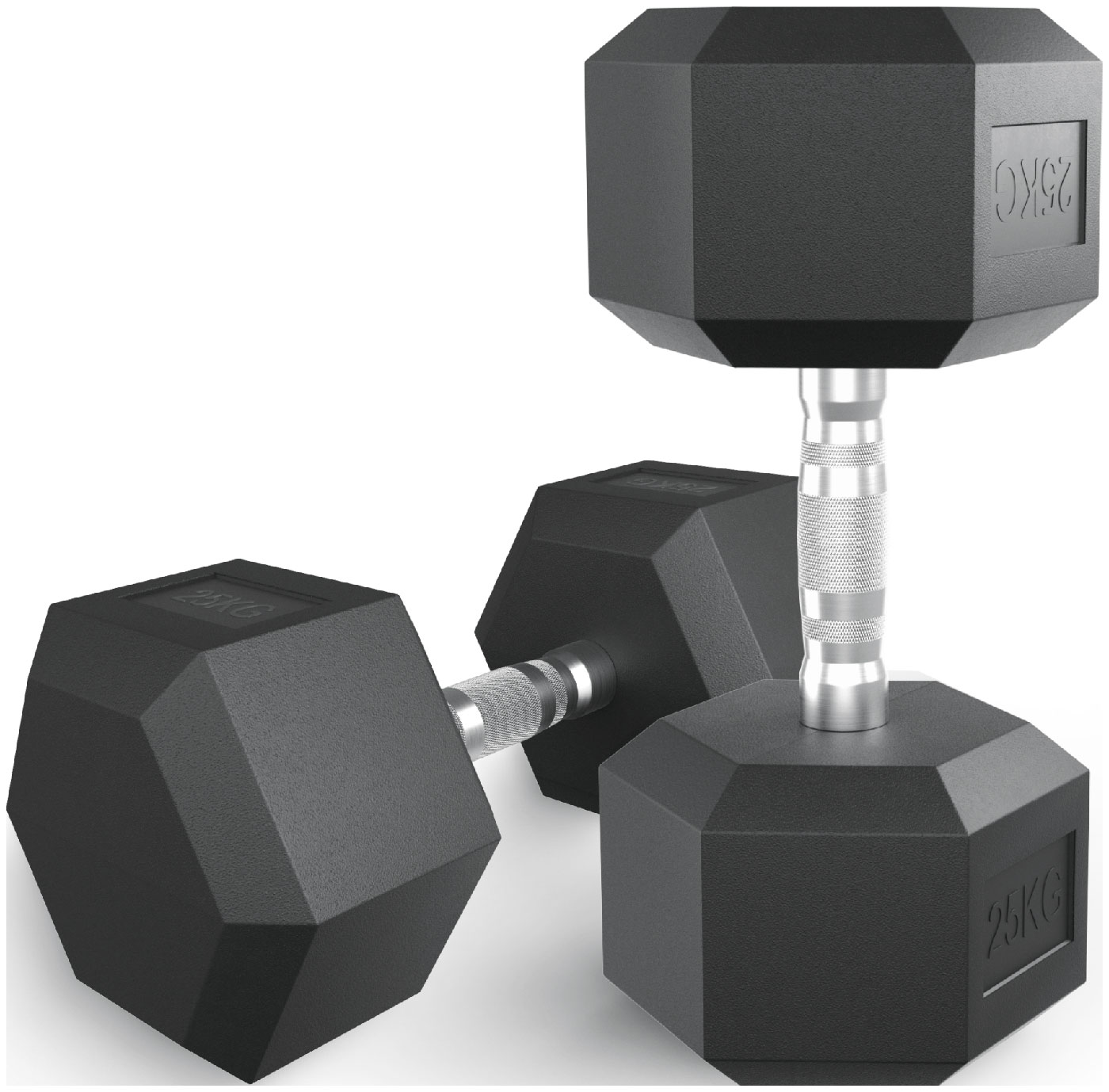 Изображение товара Гантель гексагональная Unix Fit обрезиненная, 25 кг