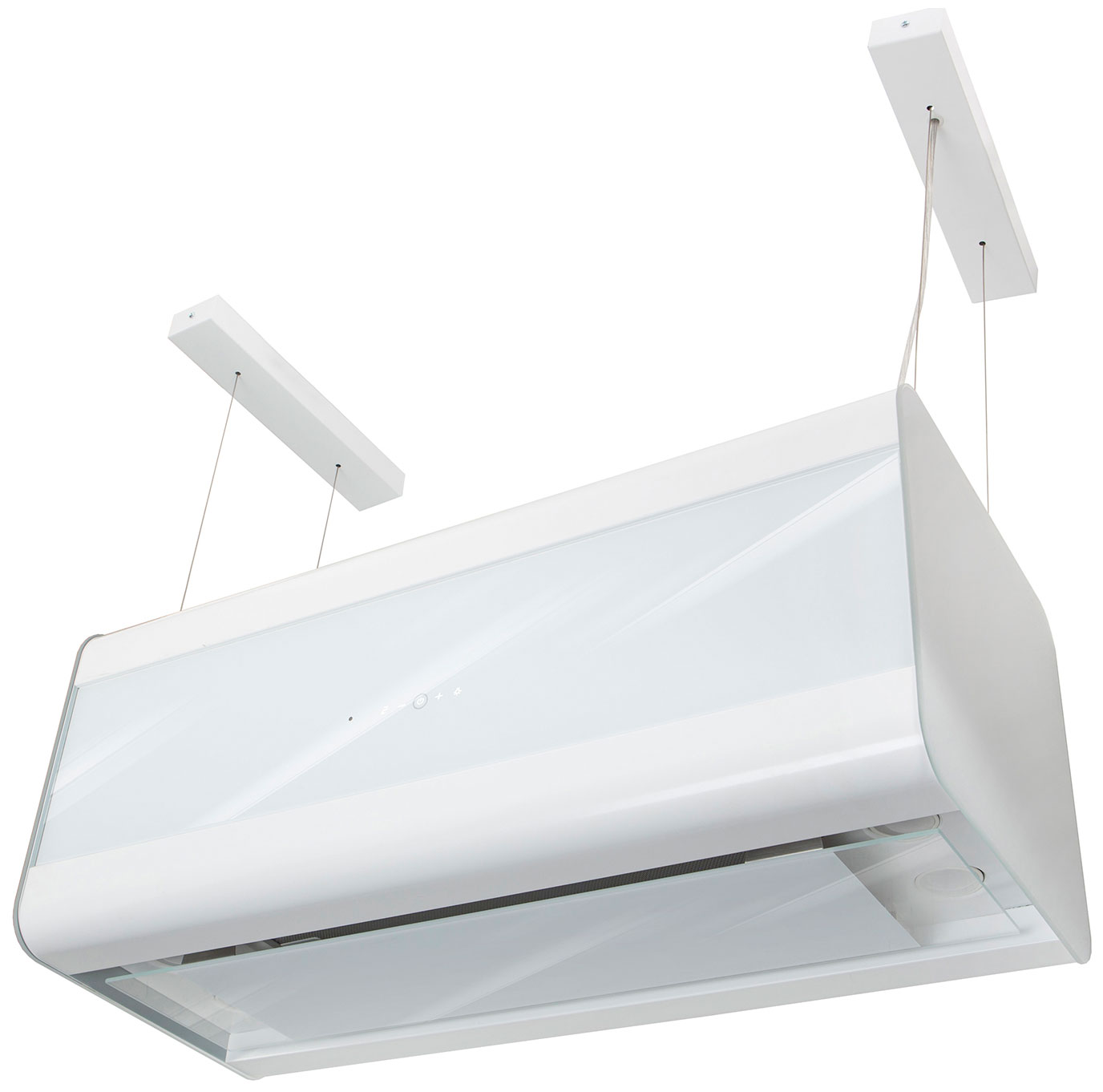 Изображение товара Вытяжка Konigin Deimos White 81 островная стеклянная мощная и тихая