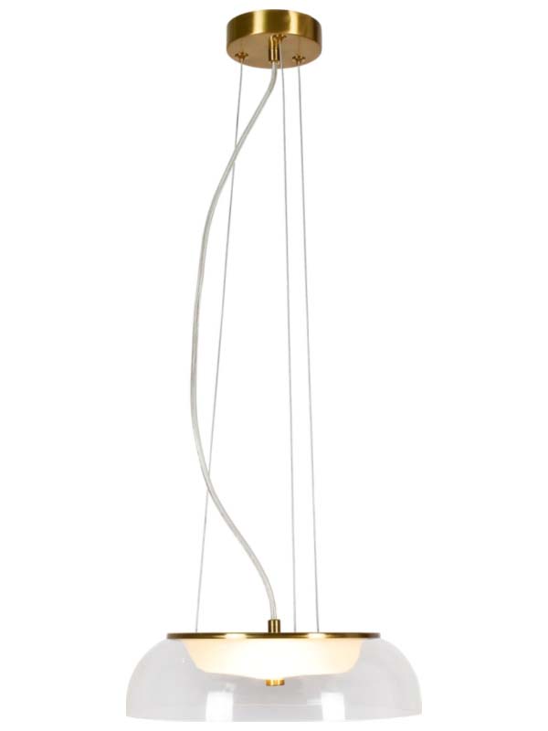 Изображение товара Подвесной светодиодный светильник Lussole Loft Dearborn 40x28 см бронза стекло