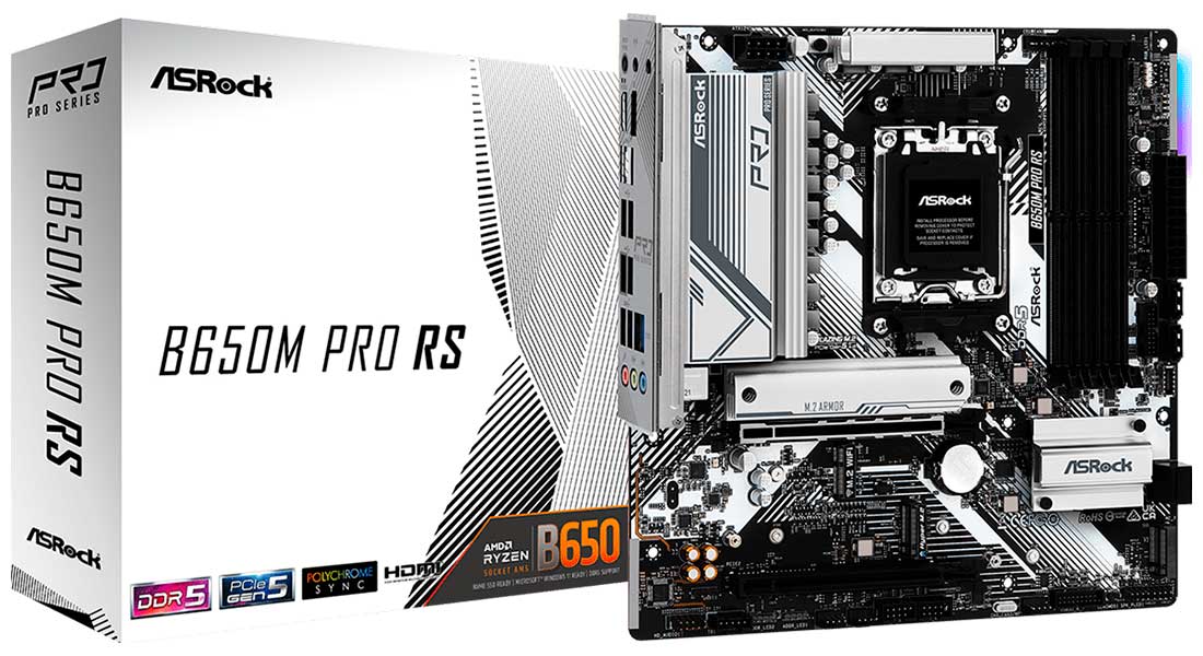 

Материнская плата Asrock B650M PRO RS (AM5 mATX), Черный