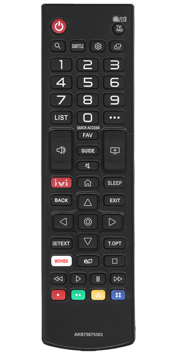 Изображение товара Универсальный пульт Huayu AKB75675303 для телевизоров LG без настройки