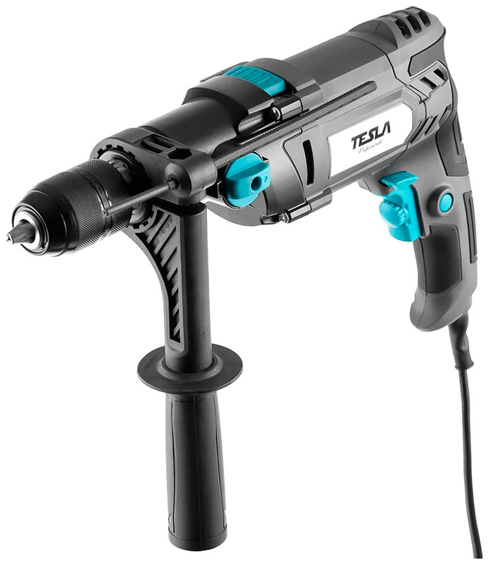 

Дрель ударная Tesla TD1100С, 1100 Вт, 13 мм, 0-3000/0-1100 об/мин, две скорости, мет, патрон в коробке