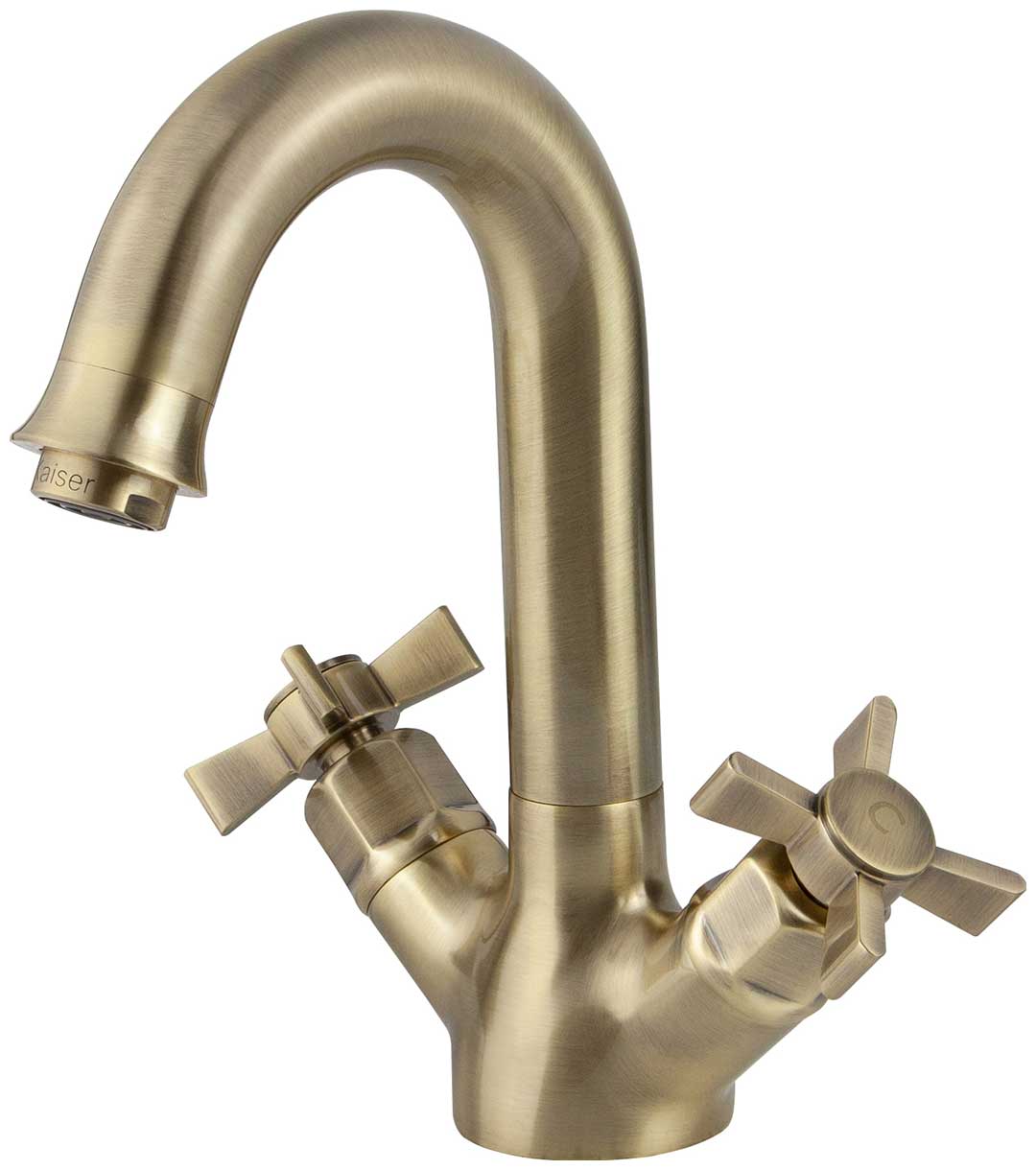 Изображение товара Смеситель для раковины Kaiser Cross бронзовый двухвентильный 41011-1