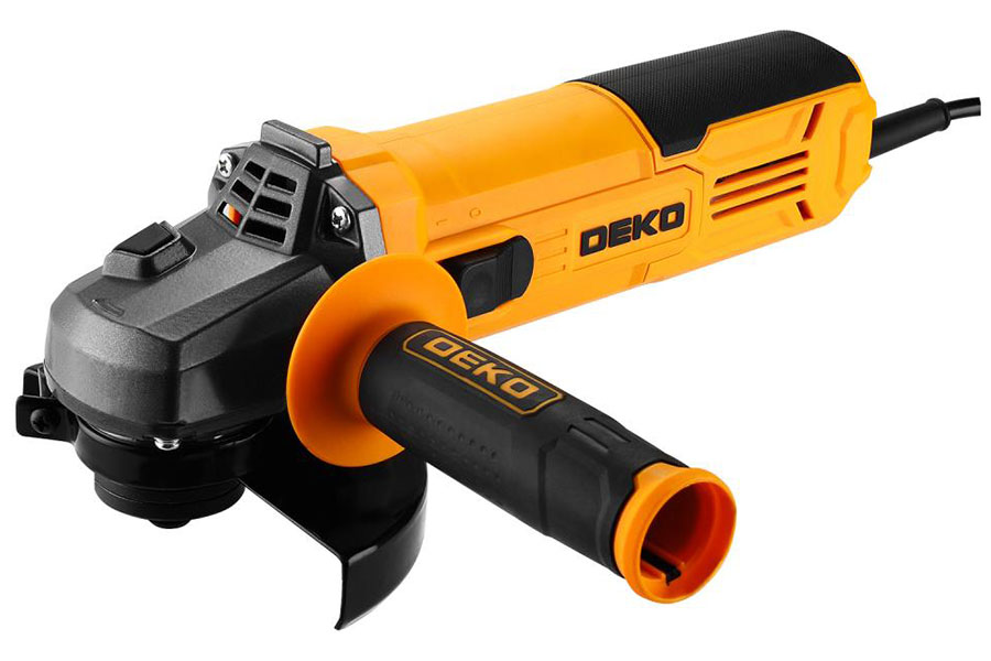 Углошлифовальная машина Deko DKAG1250-125, 125 мм, 1250 Вт, желто-черный