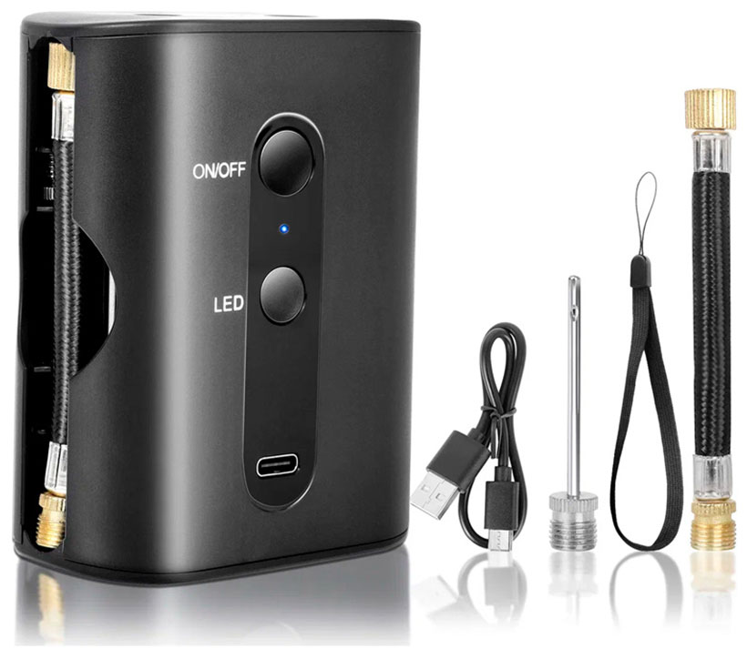 Изображение товара Электронасос для мячей и велосипедных колес Avalonica AVA-AIR-006 черный компактный мощный