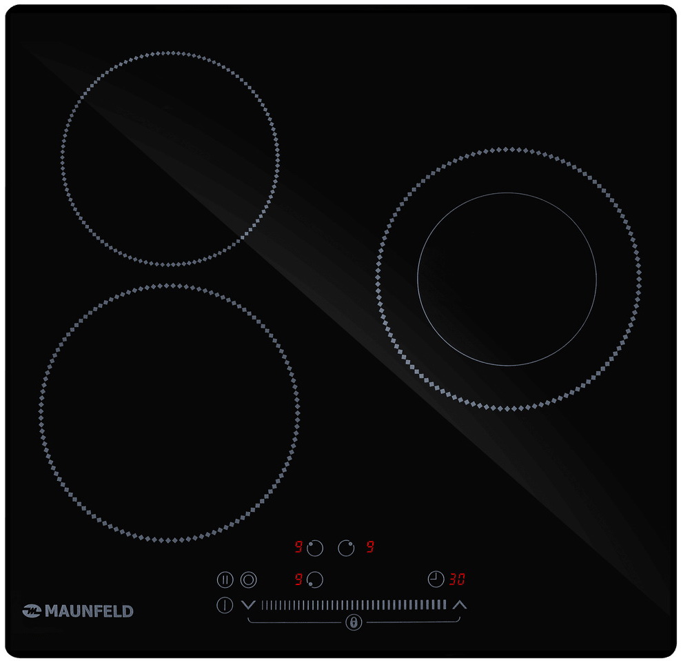 Изображение товара Электрическая варочная панель Maunfeld EVCE453SDPBK 3 конфорки стеклокерамика
