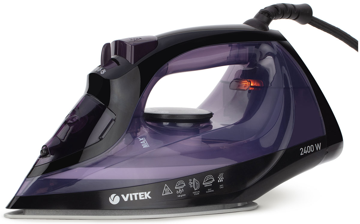 Утюг Vitek VT-8316, черный/фиолетовый