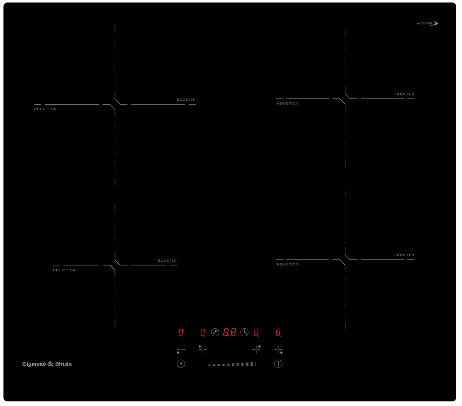 

Электрическая варочная панель Zigmund & Shtain CI 60.6 B, Черный