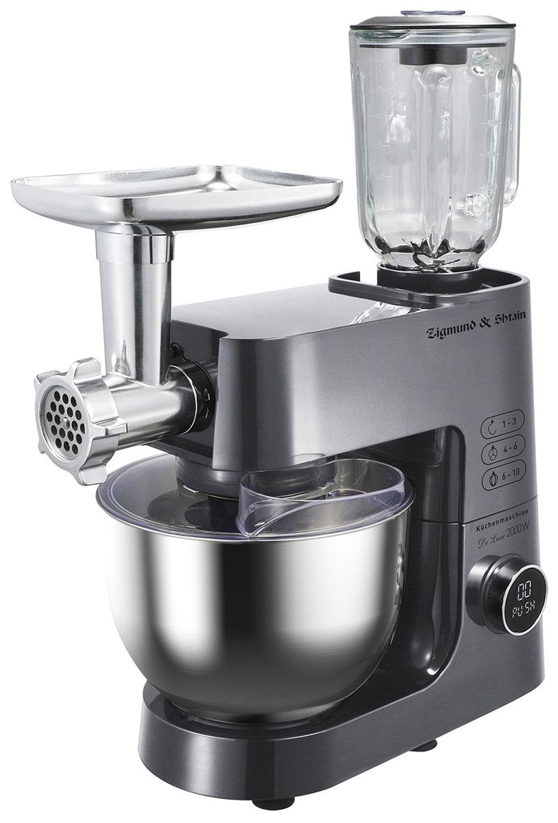 Изображение товара Кухонная машина Zigmund & Shtain ZKM-984 2000 Вт нержавеющая сталь 7 л
