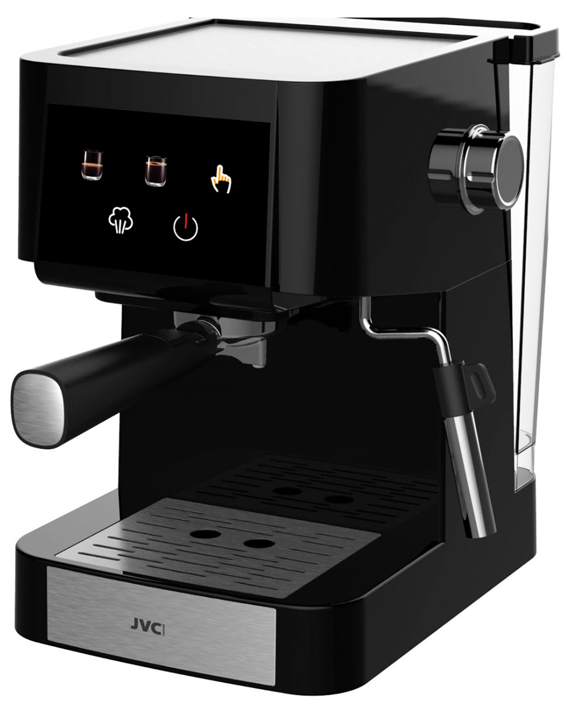 Изображение товара Кофеварка JVC JK-CF40 black с капучинатором и сенсорным управлением