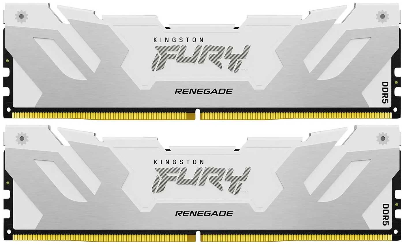 Изображение товара Kingston DDR5 64GB 6400MHz Fury Renegade White XMP память для ПК