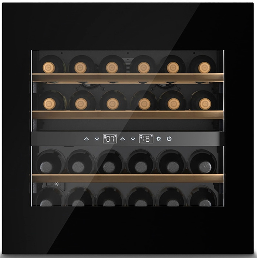 Изображение товара Встраиваемый винный шкаф Caso WineDeluxe WD 24 двухзонный 24 бутылки