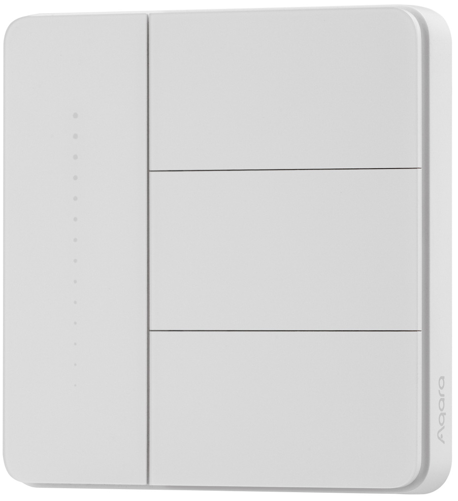 Изображение товара Умный выключатель Aqara Z1 Pro ZNQBKG44LM, 3-х кл., белый (ZNQBKG44LM_WH)