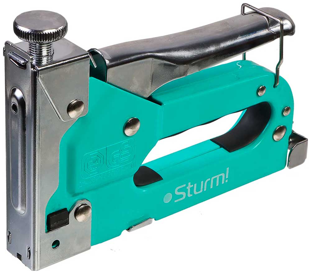 Изображение товара Мебельный степлер Sturm 1071-01-06SP с регулировкой силы и скобами 8-14 мм