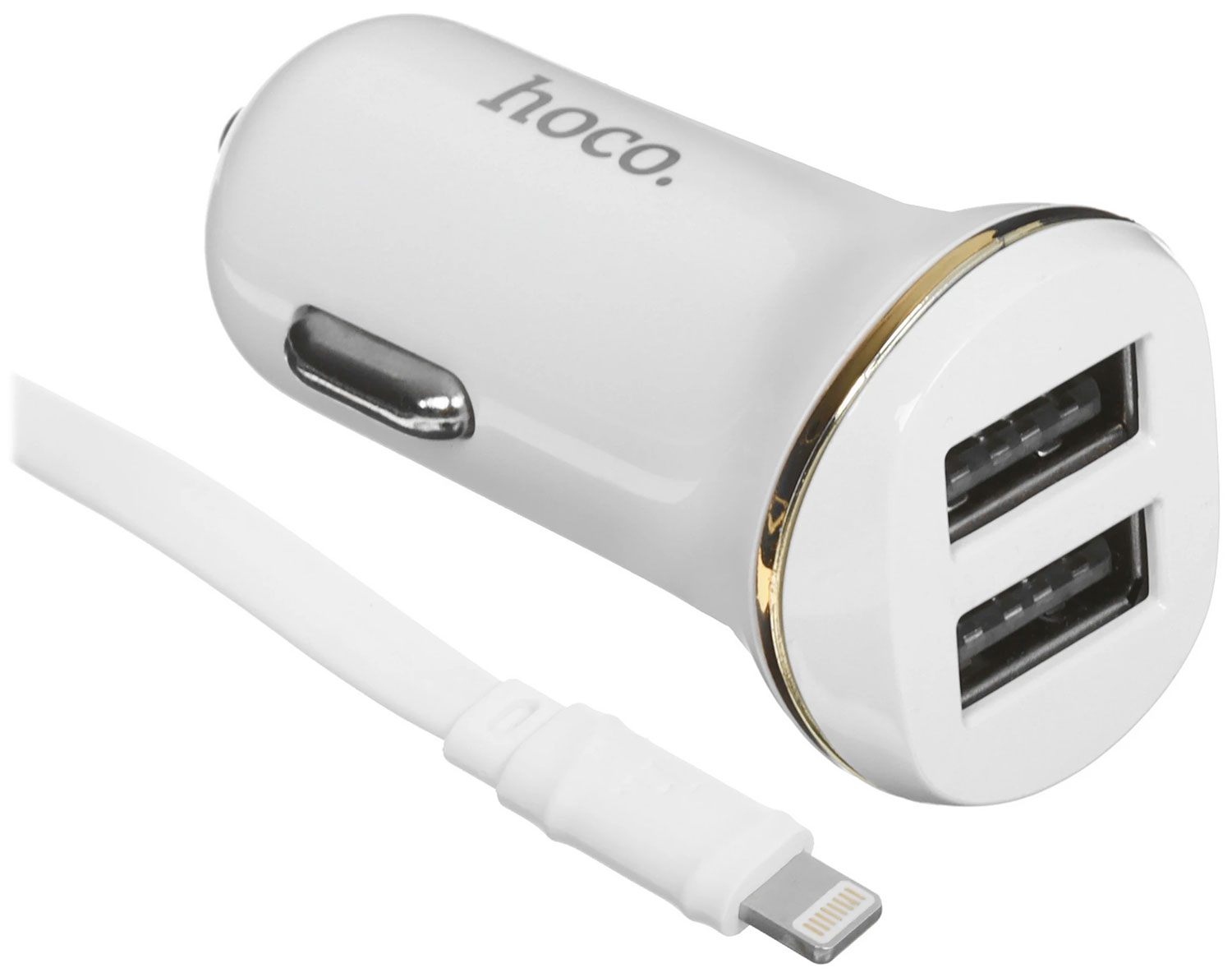 Изображение товара Зарядное устройство Hoco Z1, 2USB 2.1A для Lightning 8-pin, белый