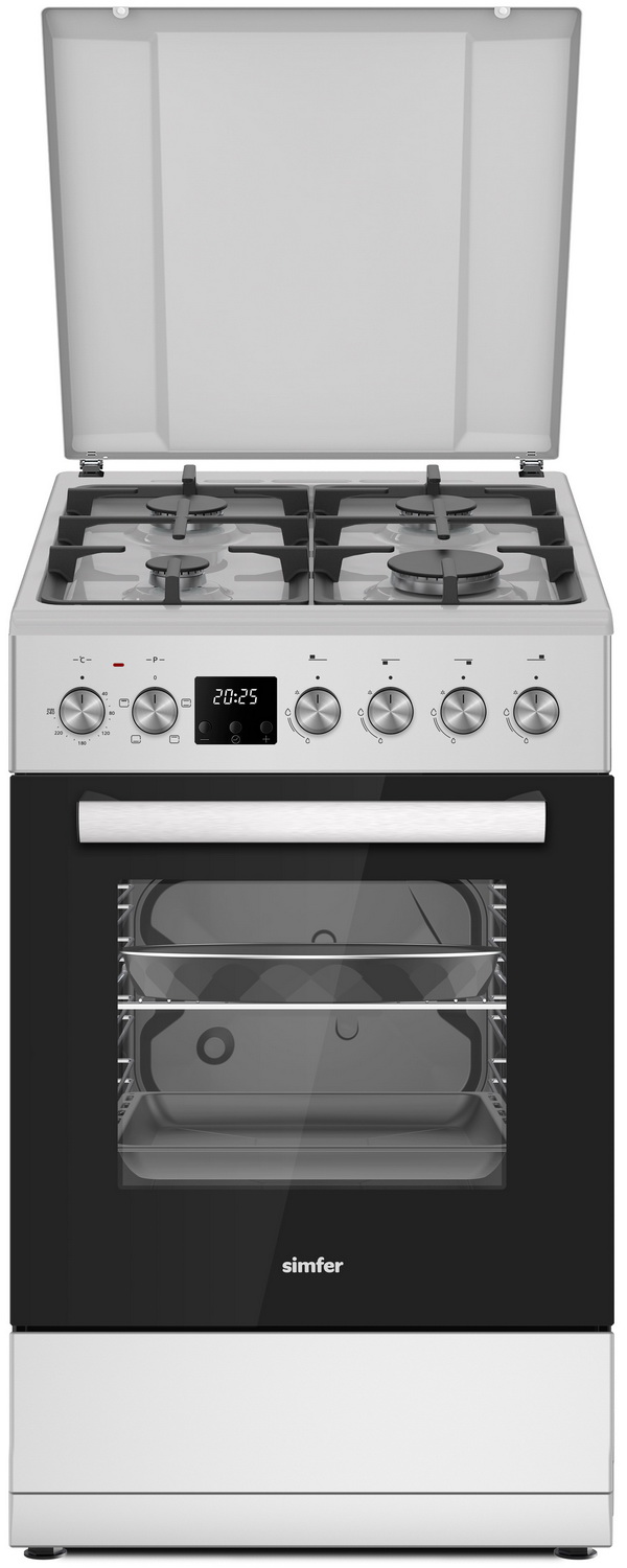 Изображение товара Комбинированная плита Simfer F56MG45025 с электропечь и газовыми конфорками
