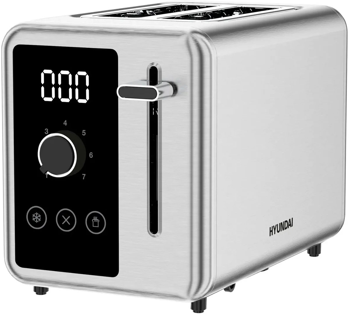 

Тостер Hyundai HYT-3305, черный/серебристый, Нержавеющая сталь/черный