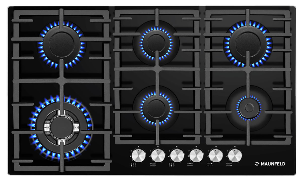 

Газовая варочная панель Maunfeld EGHG.95.63CB/G, Черный
